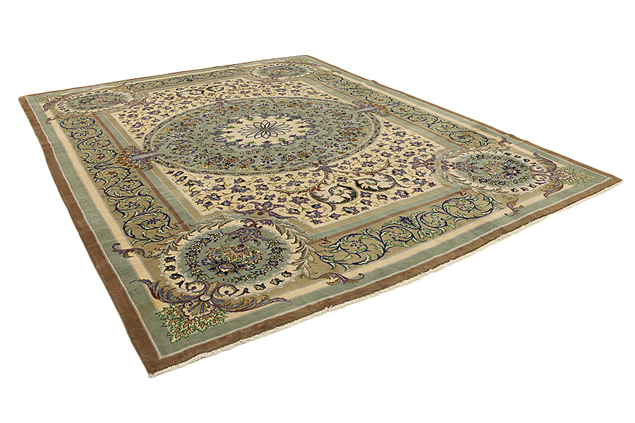 Isfahan Perser Teppich 390x303 - Abbildung 1