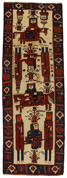 Gabbeh - Qashqai Tappeto Persiano 372x130