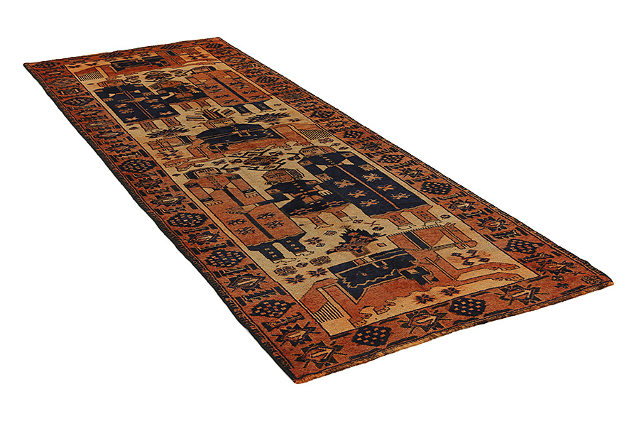 Bakhtiar - Qashqai Tapis Persan 352x122 - Image 1