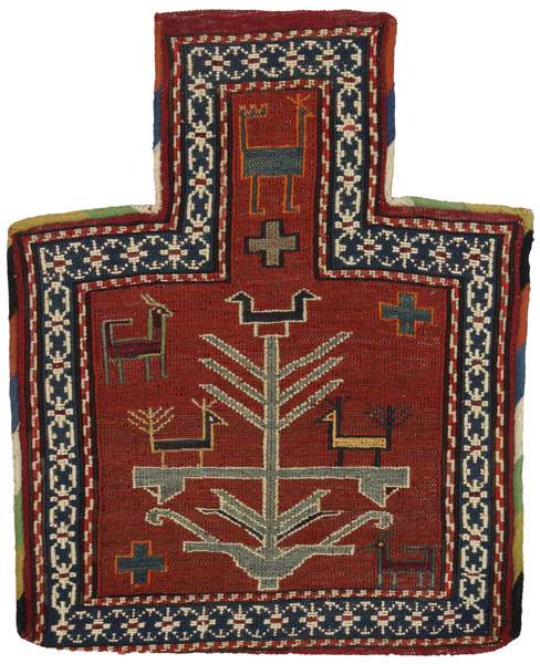 Qashqai - Saddle Bag Tappeto Persiano 46x36