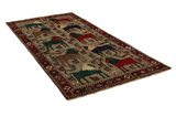 Gabbeh - Bakhtiari Tappeto Persiano 303x146 - Immagine 1